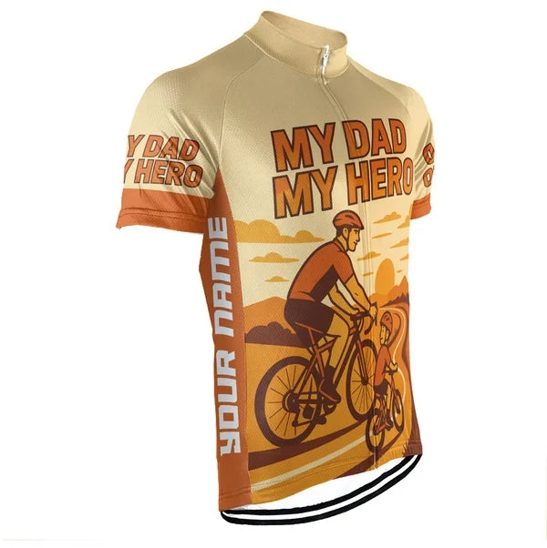 Customized Father Gift Men's Cycling Jersey Short Sleeve
