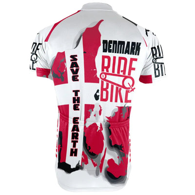 Customized Denmark Environmental Protection Save The Planet Men's Cycling Jersey Short Sleeve