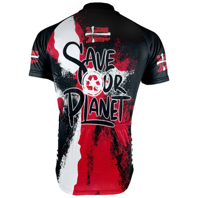 Customized Denmark Environmental Protection Save The Planet Men's Cycling Jersey Short Sleeve