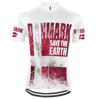 Customized Denmark Environmental Protection Save The Planet Men's Cycling Jersey Short Sleeve