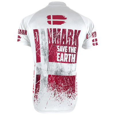 Customized Denmark Environmental Protection Save The Planet Men's Cycling Jersey Short Sleeve
