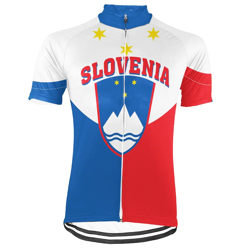 Customized Slovenia Men's Cycling Jersey Short Sleeve