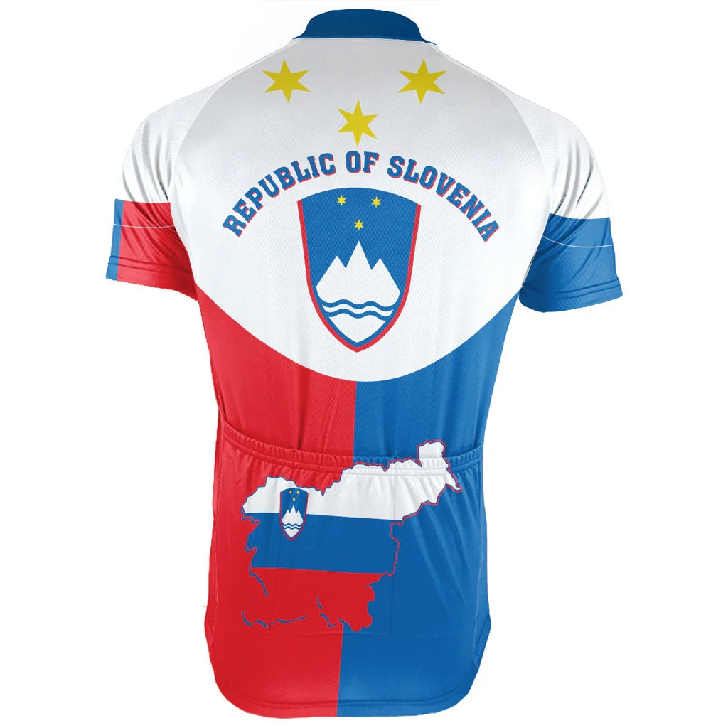 Customized Slovenia Men's Cycling Jersey Short Sleeve