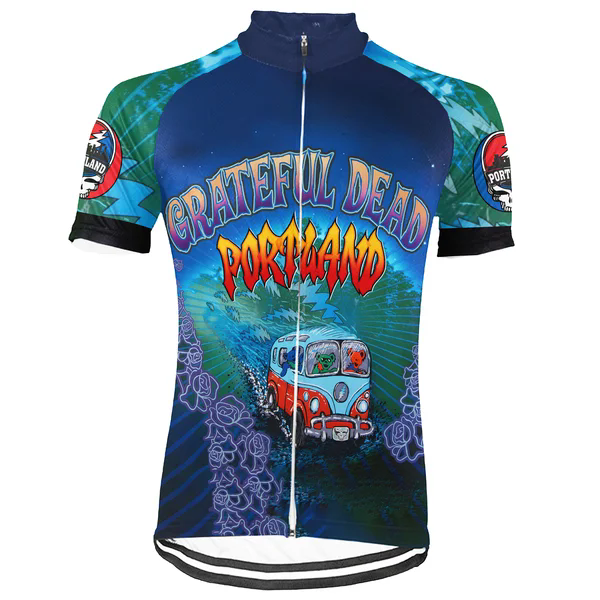 Customized Portland Grateful Dead Fan Men's Cycling Jersey Short Sleeve
