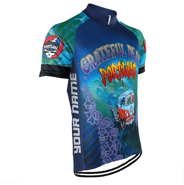 Customized Portland Grateful Dead Fan Men's Cycling Jersey Short Sleeve