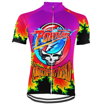 Customized Portland Grateful Dead Fan Men's Cycling Jersey Short Sleeve