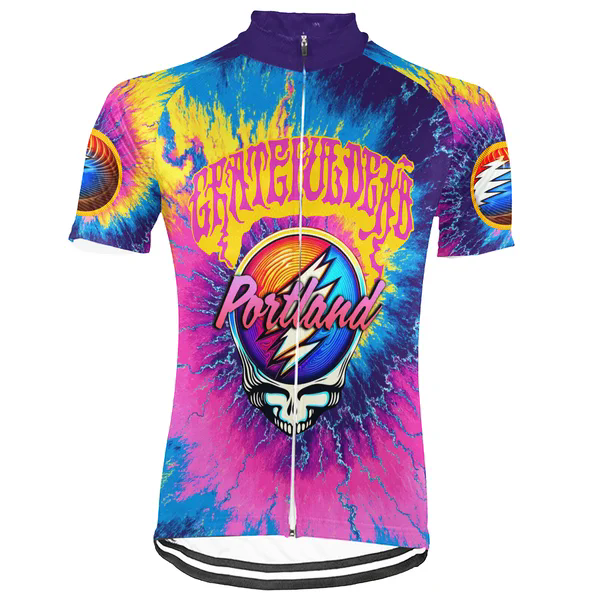 Customized Portland Grateful Dead Fan Men's Cycling Jersey Short Sleeve