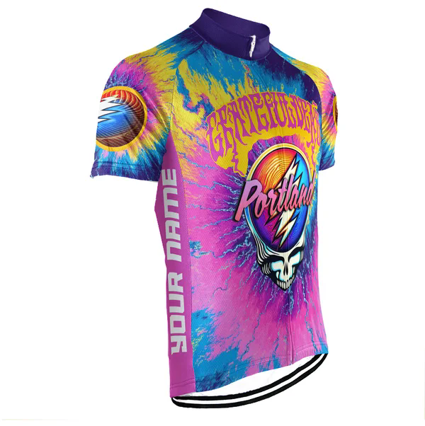 Customized Portland Grateful Dead Fan Men's Cycling Jersey Short Sleeve