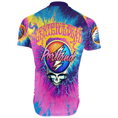 Customized Portland Grateful Dead Fan Men's Cycling Jersey Short Sleeve