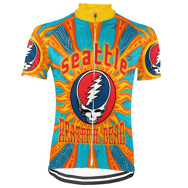 Customized Seatle Grateful Dead Fan Men's Cycling Jersey Short Sleeve
