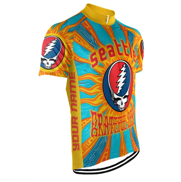 Customized Seatle Grateful Dead Fan Men's Cycling Jersey Short Sleeve