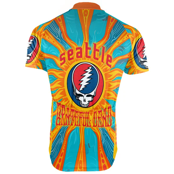 Customized Seatle Grateful Dead Fan Men's Cycling Jersey Short Sleeve