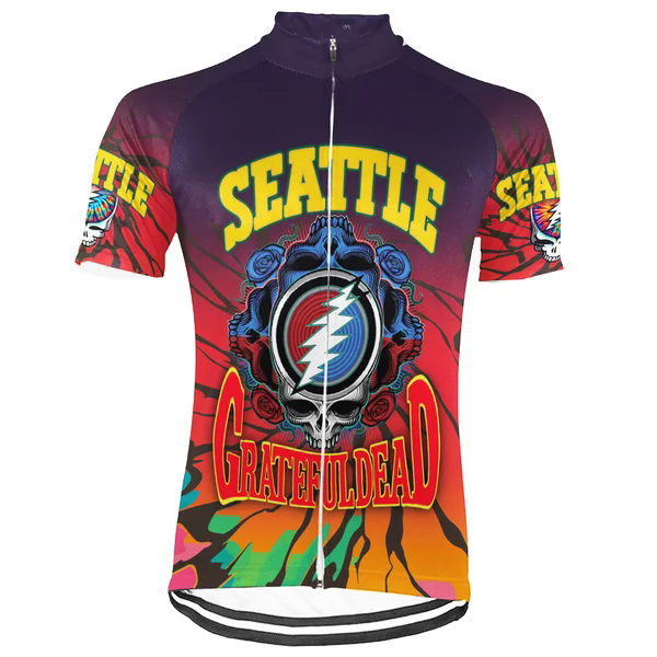 Customized Seatle Grateful Dead Fan Men's Cycling Jersey Short Sleeve