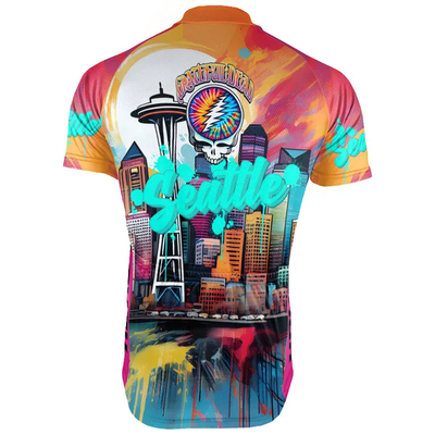 Customized Seatle Grateful Dead Fan Men's Cycling Jersey Short Sleeve