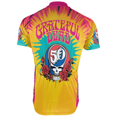 Customized Grateful Dead Skull Men's Cycling Jersey Short Sleeve