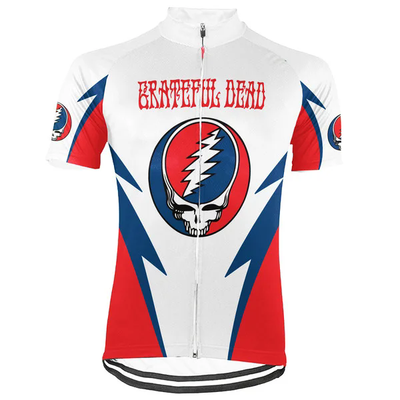 Customized Grateful Dead Skull Men's Cycling Jersey Short Sleeve