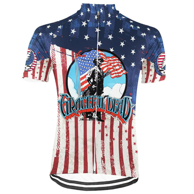 Customized USA Grateful Dead Fan Men's Cycling Jersey Short Sleeve