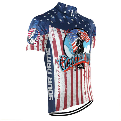 Customized USA Grateful Dead Fan Men's Cycling Jersey Short Sleeve