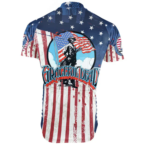 Customized USA Grateful Dead Fan Men's Cycling Jersey Short Sleeve