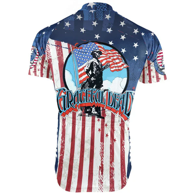 Customized USA Grateful Dead Fan Men's Cycling Jersey Short Sleeve