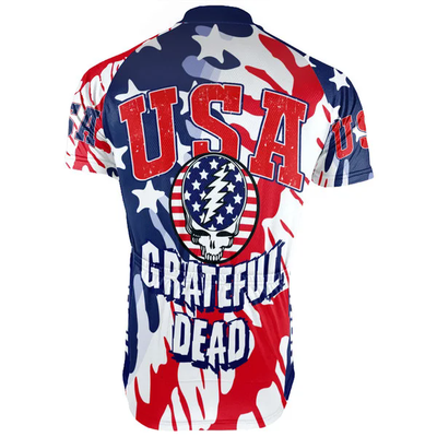 Customized USA Grateful Dead Fan Men's Cycling Jersey Short Sleeve