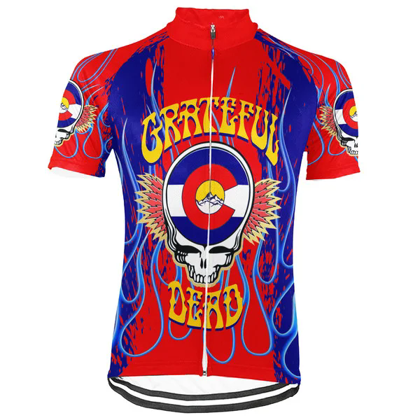 Customized Colorado Grateful Dead Fan Men's Cycling Jersey Short Sleeve