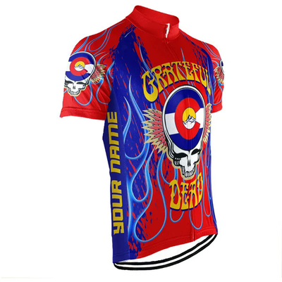Customized Colorado Grateful Dead Fan Men's Cycling Jersey Short Sleeve