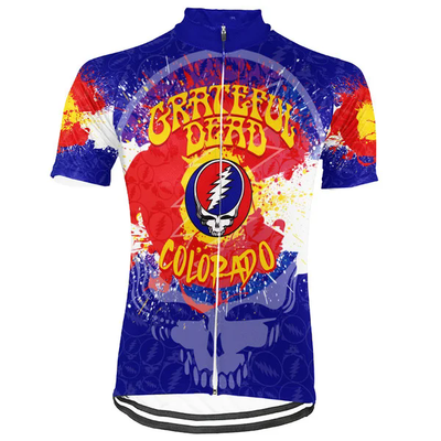 Customized Colorado Grateful Dead Fan Men's Cycling Jersey Short Sleeve