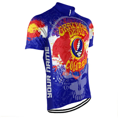 Customized Colorado Grateful Dead Fan Men's Cycling Jersey Short Sleeve