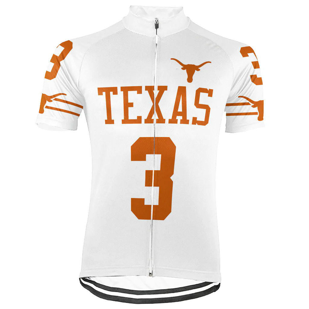 Customized Texas Longhorns Men's Cycling Jersey Short Sleeve