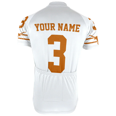Customized Texas Longhorns Men's Cycling Jersey Short Sleeve