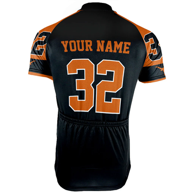 Customized Texas Longhorns Men's Cycling Jersey Short Sleeve