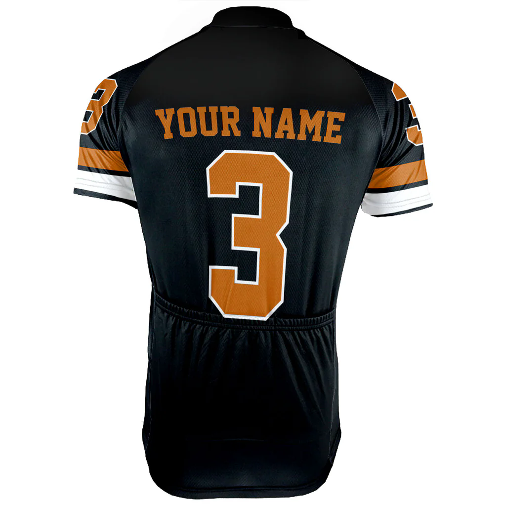 Customized Texas Longhorns Men's Cycling Jersey Short Sleeve