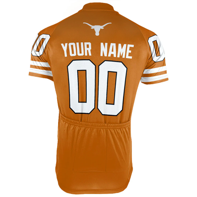 Customized Texas Longhorns Men's Cycling Jersey Short Sleeve