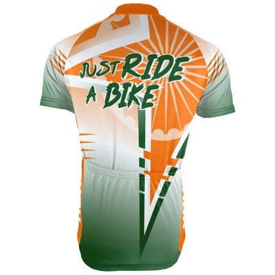 Customized Image Just Ride a Bike Men's Cycling Jersey Short Sleeve