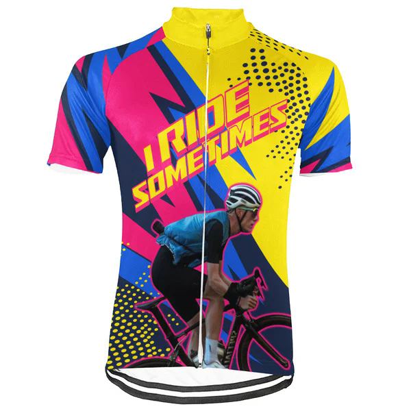 Customized Image I Ride SomeTimes Men's Cycling Jersey Short Sleeve