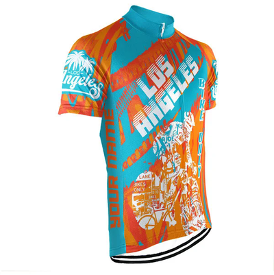 Customized Los Angeles Wanna Ride Men's Cycling Jersey Short Sleeve