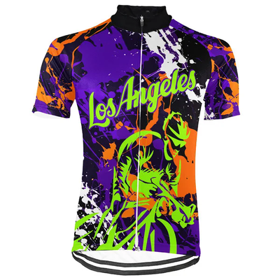 Customized Los Angeles Wanna Ride Men's Cycling Jersey Short Sleeve
