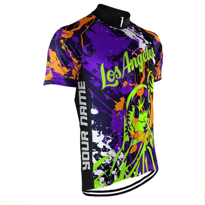 Customized Los Angeles Wanna Ride Men's Cycling Jersey Short Sleeve