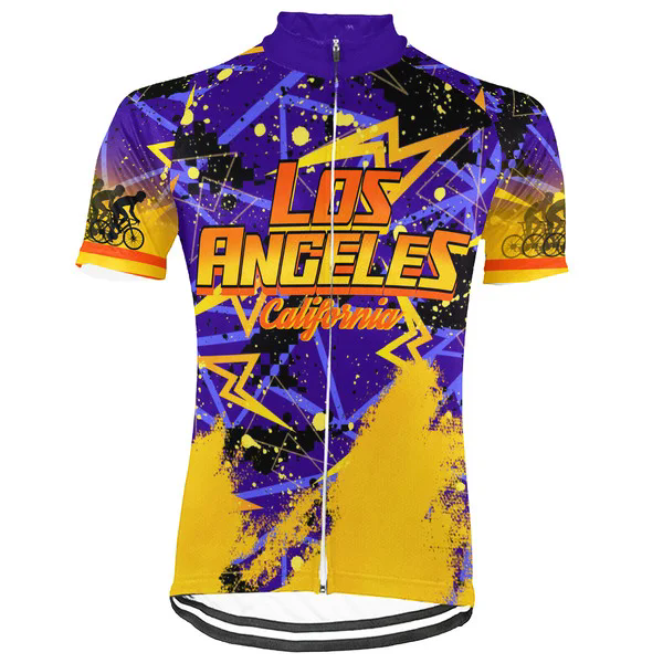 Customized Los Angeles Wanna Ride Men's Cycling Jersey Short Sleeve