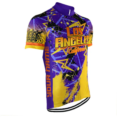 Customized Los Angeles Wanna Ride Men's Cycling Jersey Short Sleeve