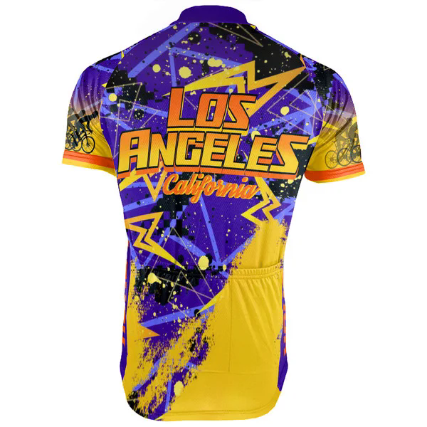 Customized Los Angeles Wanna Ride Men's Cycling Jersey Short Sleeve