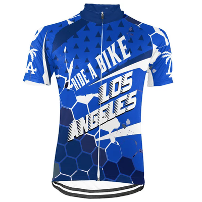 Customized Los Angeles Wanna Ride Men's Cycling Jersey Short Sleeve