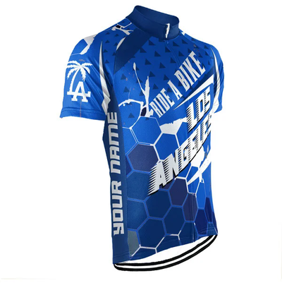 Customized Los Angeles Wanna Ride Men's Cycling Jersey Short Sleeve