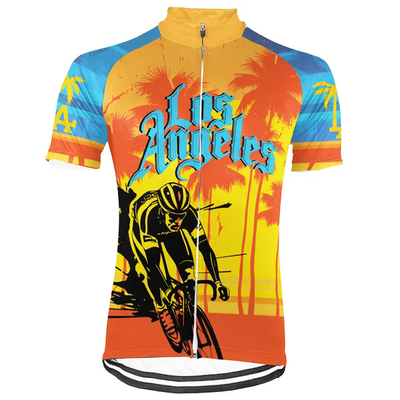 Customized Los Angeles Wanna Ride Men's Cycling Jersey Short Sleeve