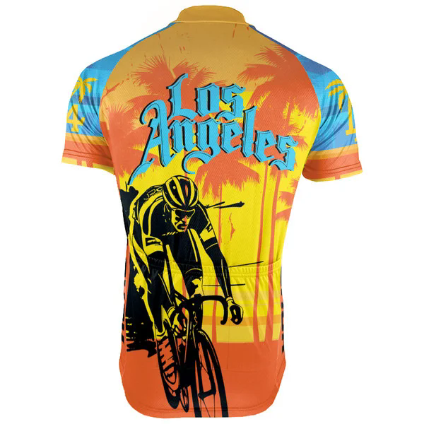 Customized Los Angeles Wanna Ride Men's Cycling Jersey Short Sleeve