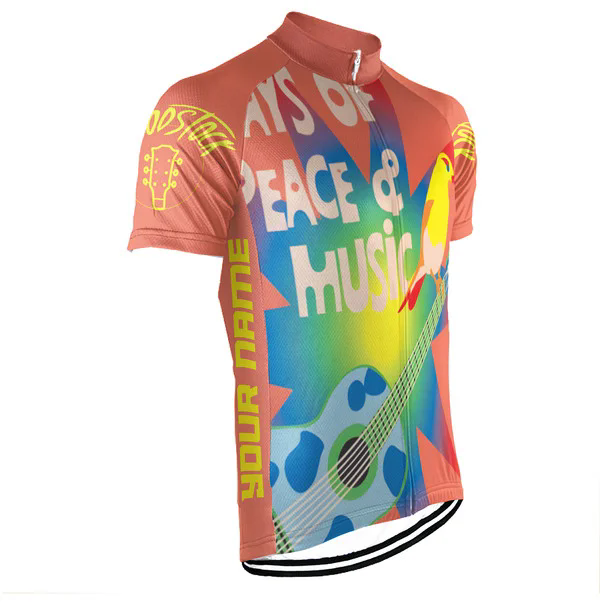 Customized Woodstock Wanna Ride Men's Cycling Jersey Short Sleeve