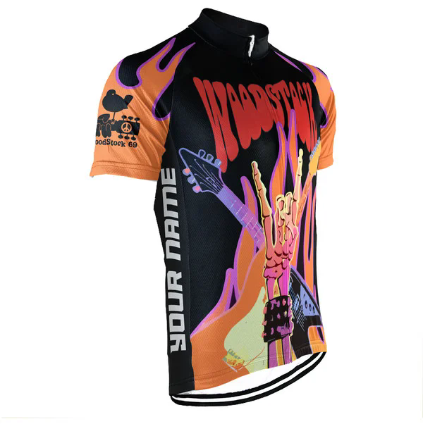 Customized Woodstock Wanna Ride Men's Cycling Jersey Short Sleeve