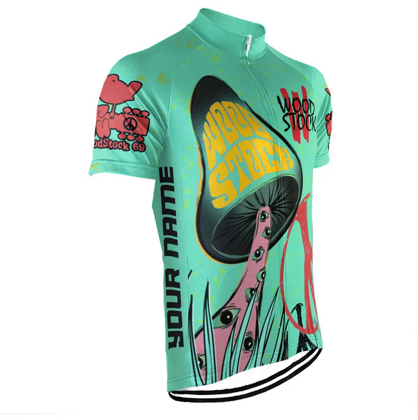 Customized Woodstock Wanna Ride Men's Cycling Jersey Short Sleeve