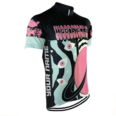 Customized Woodstock Wanna Ride Men's Cycling Jersey Short Sleeve